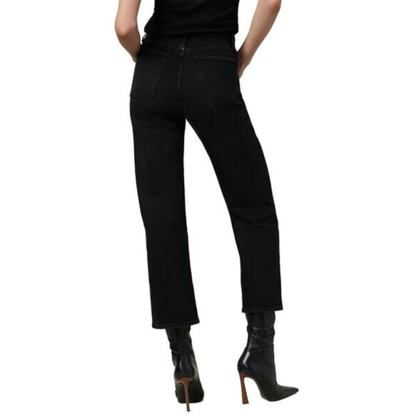 228$ JOE'S Jeans the Margot Mystique Cropped Straight Ankle Jeans Size 27 Black - Picture 3 of 4